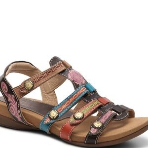 Spring Step Nadra Gladiator Sandal Size 41 9.5/10 US Multicolor